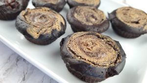 keto chocolate peanut butter brownie muffins