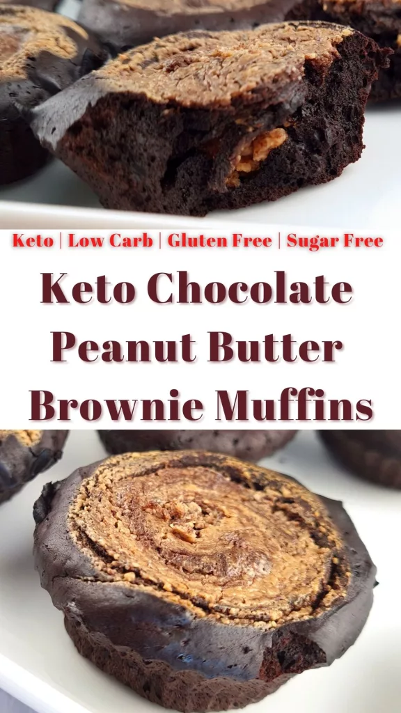 Keto Peanut butter Brownie Muffins
