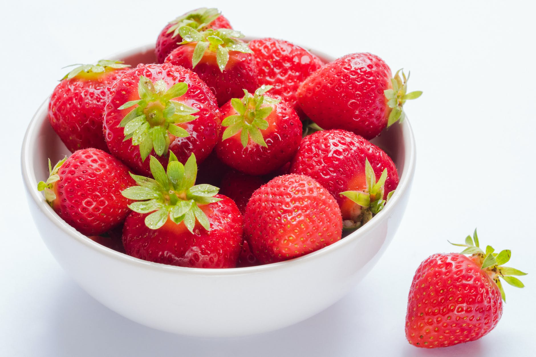 bowl of strawberry fruits