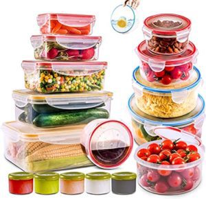 Food Storage Containers with Airtight Lids-Freezer & Microwave Safe