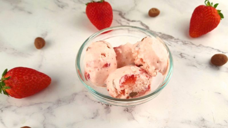 Keto Strawberry Cheesecake Ice Cream With A Twist - Low Carb And Sugar Free