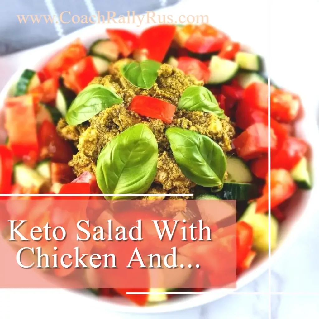 Keto Salad With Chicken And Basil Pesto Sauce