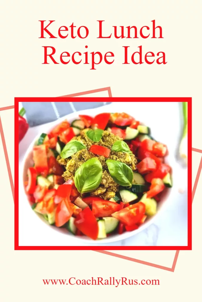 Keto Salad With Chicken And Basil Pesto Sauce