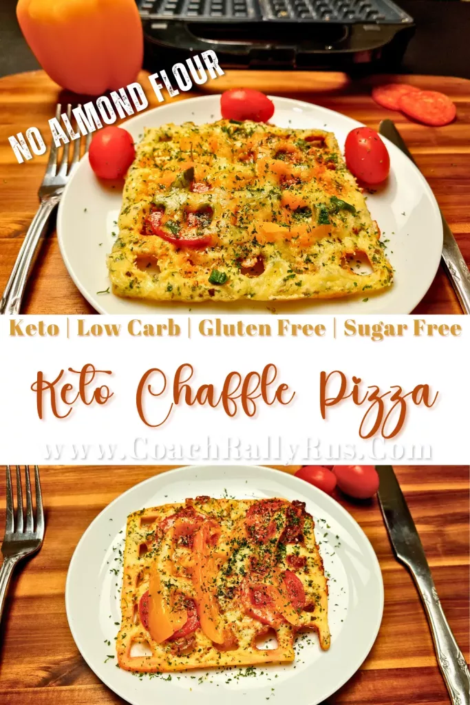 Keto Chaffle Pizza Crispy With Pepperoni