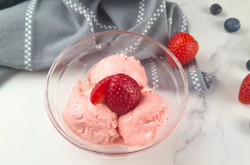 Easy Keto Strawberry Creme Fraiche Recipe Low Carb Ice Cream