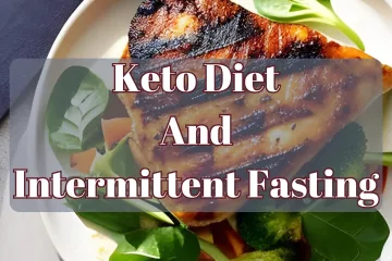 An image of Keto Diet and Intermittent Fasting on a plate with keto dinner