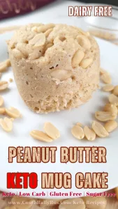 Image of a keto peanut butter mug cake
