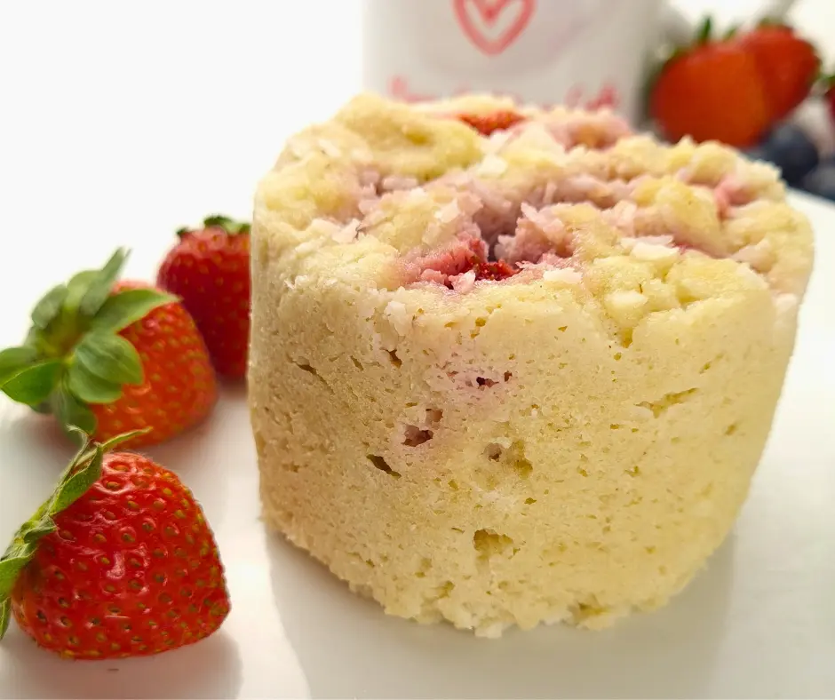Keto Strawberry Mug Cake