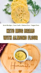 An image of Keto Mug Bread with Almond Flour and 2 flavors