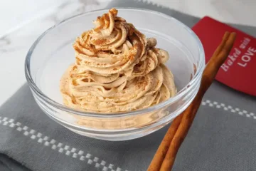 A bowl of Keto Pumpkin Spice Mousse