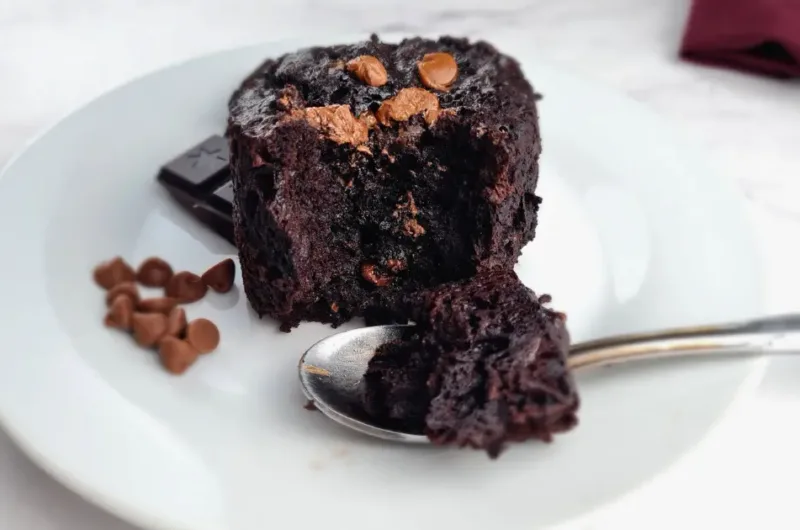 Keto Brownie Mug Cake: Flourless, Gluten Free and Sugar Free