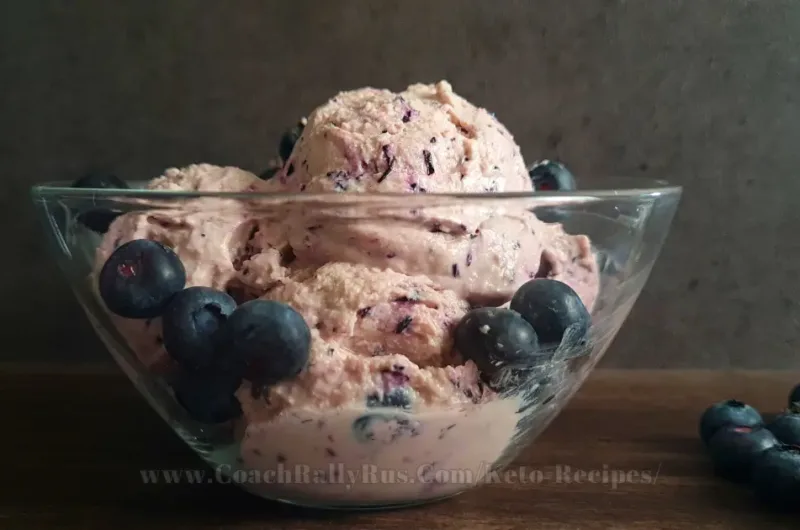 Easy High Protein Blueberry Cottage Cheese Ice Cream Recipe