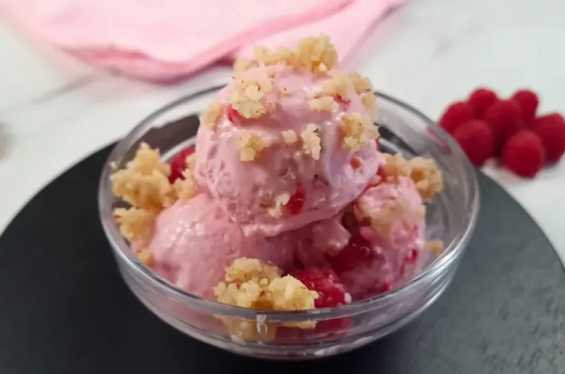 High Protein Raspberry Cottage Cheese Ice Cream Recipe: Keto